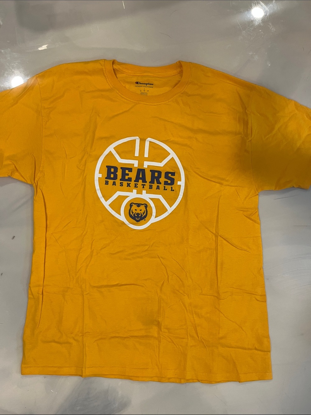 Champion Yellow Bears Basketball Logo Tee